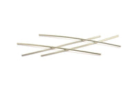 Silver Tube Beads, 12 Silver Tone Copper Tube Beads (2x110mm)