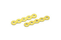 Raw Brass Charm, 25 Raw Brass With 5 Holes Connectors,charms, Findings (22x4.5mm) Brs 39 A0285