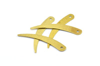Raw Brass Spike, 50 Raw Brass Charms With 1 Hole (32x5mm) Brs 285 A0347
