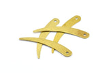 Raw Brass Spike, 50 Raw Brass Charms With 1 Hole (32x5mm) Brs 285 A0347