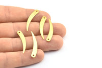 Raw Brass Spike, 50 Raw Brass Charms With 1 Hole (32x5mm) Brs 285 A0347