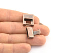 Leather Cord Clasp, 10 Antique Copper Plated Zinc Alloy Clasp For Leather Cord (31x17.5x6.5mm)