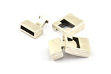 Leather Cord Clasp, 10 Antique Silver Plated Zinc Alloy Clasp For Leather Cord (31x17.5x6.5mm)