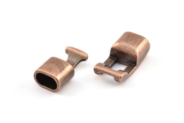 Deri Kordon Tokası, Deri Kordon İçin 10 Antik Bakır Kaplamalı Çinko Alaşımlı Toka (35x12x9mm)
