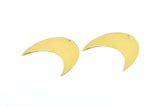 Moon Phase Blank, 5 Raw Brass Crescent Moon Blanks With 1 Hole (42x20x0.6mm) BS 2221