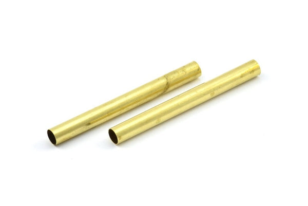 Brass Bracelet Finding, 20 Raw Brass Tubes (5x50mm) Bs 1467
