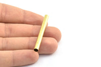 Brass Bracelet Finding, 20 Raw Brass Tubes (5x50mm) Bs 1467