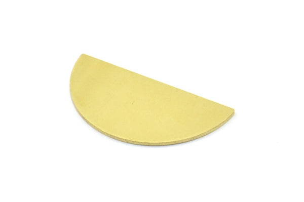 Semi Circle Blank, 20 Raw Brass Semi Circle Blanks Without Holes (30x15x0.8mm) B0156