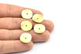 Wavy Bead Caps, 50 Raw Brass Round Disc (16mm) A0498