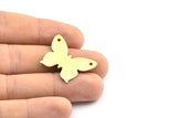 Brass Butterfly Pendant, 10 Raw Brass Butterfly Pendant, Stamping Blanks (30x24x0.80mm) C058