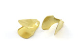 9mm End Clasp, 30 Raw Brass End Caps Chain Ends (14x9mm) B0056 A0743