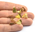 9mm End Clasp, 30 Raw Brass End Caps Chain Ends (14x9mm) B0056 A0743