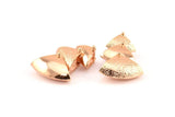 Rose Gold Necklace Finding, 2 Rose Gold Plated Brass Free Moving Pendant, Earrings, Findings, Charms (32x24mm) BS 1920