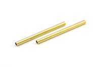 Brass Tube Bead, 6 Raw Brass Tube Beads (5x70mm) BS 2056