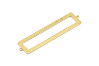 Pirinç Dikdörtgen Konnektör, 2 Döngülü 6 Ham Pirinç Dikdörtgen Konnektör (57x14x1mm) E124