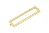 Pirinç Dikdörtgen Konnektör, 2 Döngülü 6 Ham Pirinç Dikdörtgen Konnektör (57x14x1mm) E124