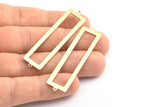 Pirinç Dikdörtgen Konnektör, 2 Döngülü 6 Ham Pirinç Dikdörtgen Konnektör (57x14x1mm) E124