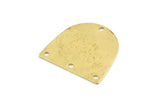 Pirinç D Şeklinde 24 Ham Pirinç D Şeklinde Konnektörler 4 Delikli (16x17x0,60 mm) E149