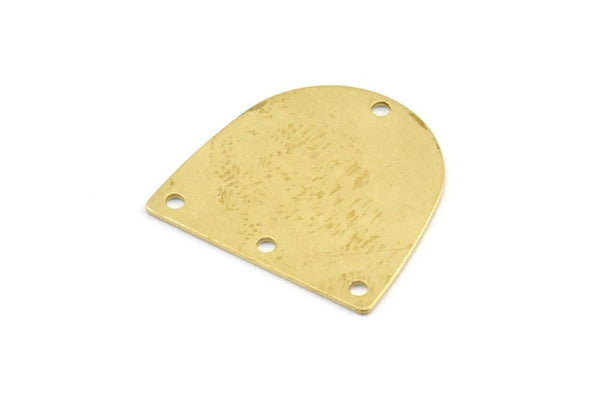 Pirinç D Şeklinde 24 Ham Pirinç D Şeklinde Konnektörler 4 Delikli (16x17x0,60 mm) E149