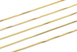 Brass Cube Chain, 5M Raw Brass Cube Chain (1mm) Z021