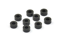 Black Industrial Spacer Beads - 25 Oxidized Brass Industrial Findings, Spacer Beads (6x3mm) A0435 S376