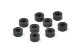 Black Industrial Spacer Beads - 25 Oxidized Brass Industrial Findings, Spacer Beads (6x3mm) A0435 S376