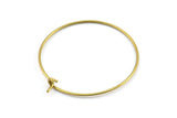 Brass Earring Wires, 25 Raw Brass Earring Studs, Wire Hoops (30x0.70mm) E184