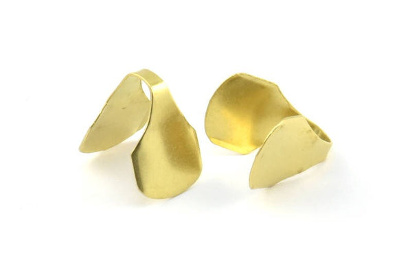 9mm End Clasp, 24 Raw Brass End Caps Chain Ends (9x14mm) A0743 B0056