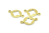 Brass Circle Charm, Raw Brass Circle Charms With 2 Holes, Findings (16x10x0.8mm) A0879