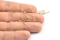 Gül Altın Göz İğnesi, 50 Gül Altın Kaplama Pirinç Göz İğnesi, Bulgular, Boncuk İğnesi (20x0,7 mm) Bs 1151