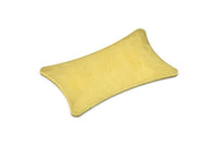 Brass Flat Pillow, 6 Raw Brass Flat Pillow Stamping Blank (33x20x0.80mm)  D0055--C075