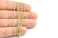 10 Meters 16.5 Feet 1.2mm Raw Brass Ball Chain - Brs5 Z101