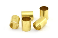 Brass Tube Bead, 10 Raw Brass Tube Beads (14x18mm) Bs 1481