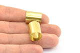 Brass Tube Bead, 10 Raw Brass Tube Beads (14x18mm) Bs 1481
