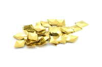 Brass Rhombus Pyramid, 150 Raw Brass Diamond Pyramid Charms, Findings (17x12mm) Brs 689 A0272