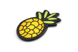 Fridge Magnet Parts, 5 Fridge Plastic Pineapple Magnet Parts (35x18.5x2mm)