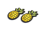 Fridge Magnet Parts, 5 Fridge Plastic Pineapple Magnet Parts (35x18.5x2mm)
