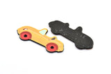 Fridge Magnet Parts, 3 Fridge Plastic Car Magnet Parts (57x25x2.3mm)