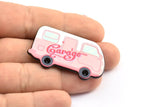 Fridge Magnet Parts, 3 Fridge Plastic Van Magnet Parts (45x26x2mm)