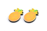 Fridge Magnet Parts, 8 Fridge Plastic Pineapple Magnet Parts (22x13.5x2.5mm)