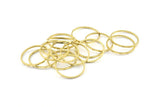 Brass Circle Connectors, 24 Raw Brass Textured Circle Connectors (17x0.8x0.9mm) BS 2324