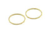 Brass Circle Connectors, 24 Raw Brass Textured Circle Connectors (18x0.8x1mm) BS 2318