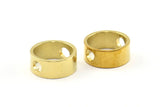 Brass Circle Charm, 12 Raw Brass Circle With 2 Holes (12x5x0.9mm) BS 1835