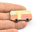 Fridge Magnet Parts, 3 Fridge Plastic Van Magnet Parts (43x24x1.9mm)