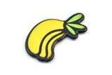 Fridge Magnet Parts, 4 Fridge Plastic Banana Magnet Parts (34x19x2mm)