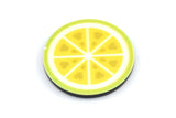 Fridge Magnet Parts, 4 Fridge Plastic Lemon Slice Magnet Parts (25x2mm)