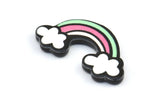Fridge Magnet Parts, 4 Fridge Plastic Rainbow Magnet Parts (27x14.5x2.2mm)