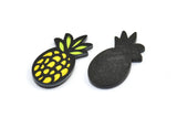 Fridge Magnet Parts, 6 Fridge Plastic Pineapple Magnet Parts (26x13x2mm)