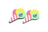 Fridge Magnet Parts, 3 Fridge Plastic Ice Cream Magnet Parts (34x22x2.2mm)