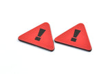 Fridge Magnet Parts, 3 Fridge Plastic Warning Sign Magnet Parts (32x25.5x2.3mm)